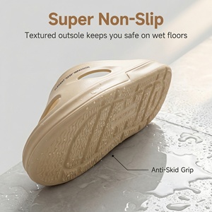 รองเท้าผู้ชายแบบสวมใส่สบาย ผลิตจากวัสดุ EVA รีไซเคิลได้ กันลื่น ระบายอากาศได้ดี กันน้ำ เหมาะสำหรับกิจกรรมกีฬา ใช้ได้ทั้งในบ้านและนอกบ้าน รวมถึงห้องน้ำ - Product Image 5