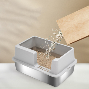 Manufacture Pet Products Stainless Steel Litter <b>Box</b> With Lid Toilet Large Capacity - Product Image 4