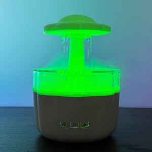 Hujan Cloud lampu malam penyebar minyak esensial aromaterapi, pelembap suara tetesan air suasana tidur santai - Product Image 4