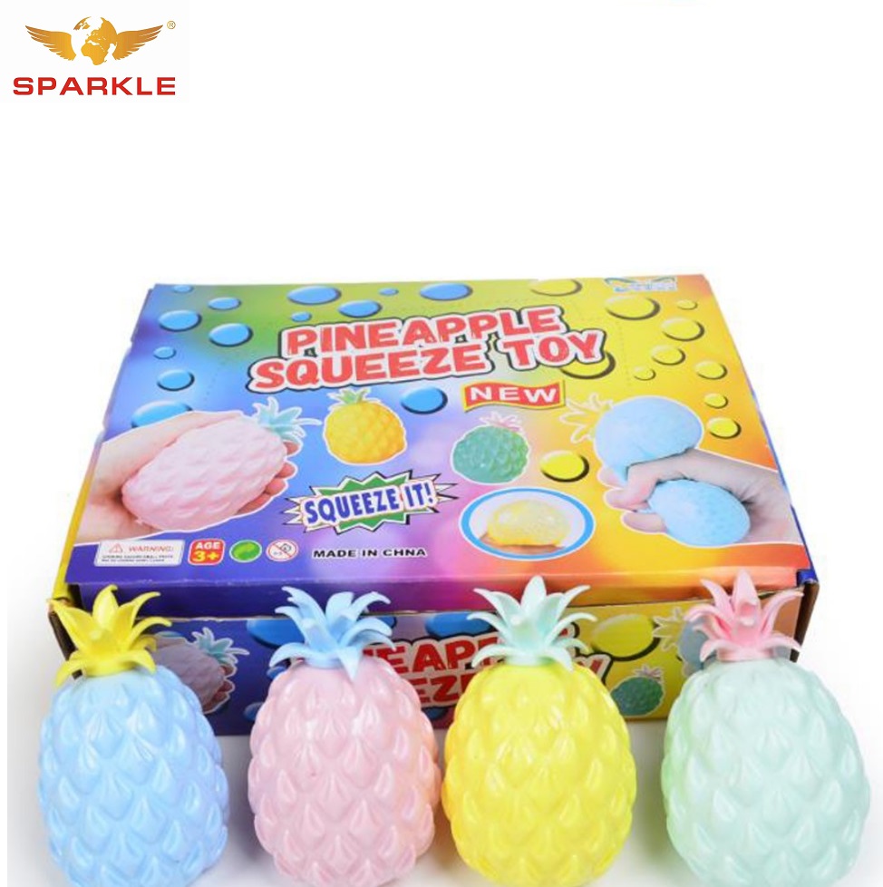 Сжимаемая игрушка для снятия стресса, сжимаемая игрушка, радужная игрушка для сжимания, сетчатая сжимаемая железная игрушка, макароны, ананас, разбиваемый шар