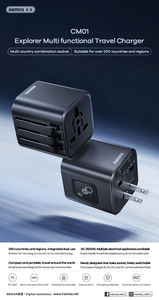 Travel Charger 4-in-1 <b>Adapter</b> (<b>US</b>/EU/UK/AU) 2500W AC Compact Design 200+ Countries Compatible <b>Adapters</b> CM01 <b>Adapter</b> 4-in- - Product Image 2