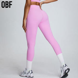 Pantalones de Yoga de cintura alta con características de secado rápido y abdomen, patrón de impresión, efecto de elevación de caderas, aspecto desnudo para correr - Product Image 3