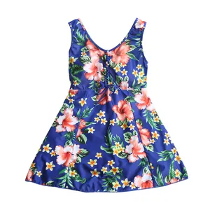 제조 업체 도매 꽃 인쇄 드레스 새로운 스타일 여름 해변 플러스 사이즈 여성 드레스 2021 하와이 휴가 Sunbath 천
