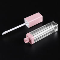 2025 nouveauté vide brillant à lèvres Tube avec brosse rose brillant à lèvres Tube cosmétique baume à lèvres Chine emballage en gros