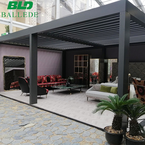 Tùy chỉnh nhôm pergola cơ giới louver Sun Shade không thấm nước ngoài trời cơ giới mái hiên tán - Product Image 5