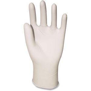 Gants de sécurité jetables en vinyle synthétique sans poudre Boardwalk, épaisseur 4 mil, 9,5 pouces, beige, 100 par boîte - Product Image 3