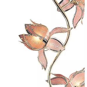 Lámpara de Mesa LED Lotus, Lámpara de Mesa de Hierro y Vidrio con Forma de Flor, Lámpara de Pie Lotus para Sala de Estar, Sala de Lectura, Estudio - Product Image 2