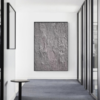 Œuvre d'art contemporaine personnalisée, sculpture texturée peinte à la main, peinture à l'huile pour la décoration murale extérieure des hôtels, vente en gros