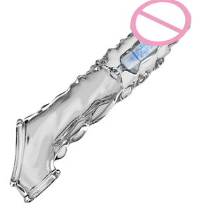 TPE gerçekçi Penis kol kullanımlık Dildos prezervatif titreşimli halka silikon Penis gecikme boşalma seks oyuncakları erkekler için - Product Image 1