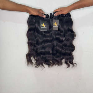 Cabello humano virgen indio de templo, sin procesar, de alta calidad, ondulado, con cutícula alineada, en paquetes, de proveedores. - Product Image 2
