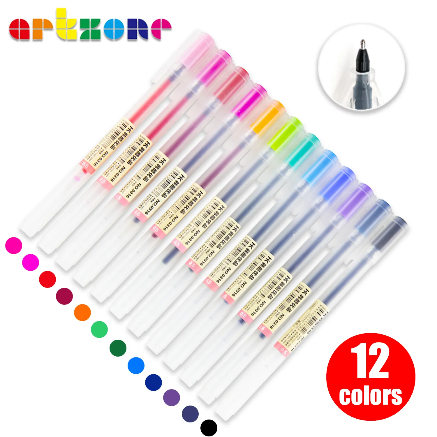 לוגו מותאם אישית 0.5 מ "מ בסדר טיפ בצבע ג 'ל pens pindeliner כדור נקודה עטים סט עבור ציוד בית הספר במשרד