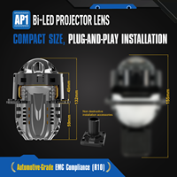 Phare de projecteur bi-LED LANSEKO 90W super lumineux, double faisceau direct, projecteur de 3 pouces avec tubes en cuivre