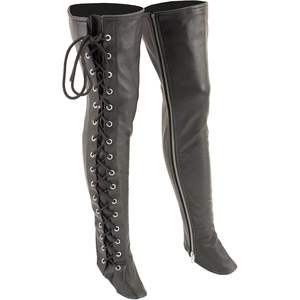 Leggings en cuir pour femmes, taille haute, avec lacets sur le côté, LKL6760, vêtements sexy pour femmes - Product Image 2