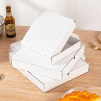 Boîte d'emballage pour pizza de pizzeria, impression personnalisée du logo et du motif, boîte à emporter recyclable en kraft