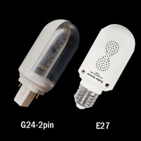 Bombilla LED Plana Horizontal Retrofit E27 de 5W del Fabricante con Sensor de Movimiento AC de 5.8GHz, CCT 2700K/6000K, Alcance de 6-8m, 2 Años de Garantía