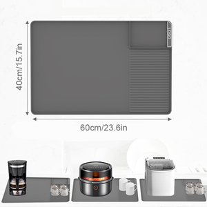 Silicone Coffee Mat Countertop Mat Absorbent Hides Stains Dish Drying Mat Fits Under Coffee Maker or Espresso <strong>Machine</strong> - Product Image 2