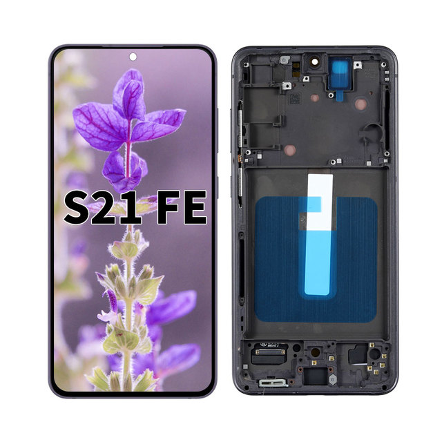 Cell Phone Screen for samsung S21 Fe OLED with Frame for samsung S21 Fe Display for samsung S21 Fe 5g Screen Replacement