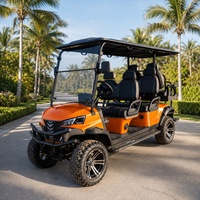 Voiturette de golf électrique pour zone commerciale, 2, 4 ou 6 passagers, moteur AC 48V 5KW, batterie au lithium, pour le transport de colis et de paniers de courses en magasin