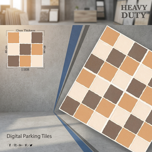 Carreaux de sol en porcelaine de qualité supérieure, style rustique, 400x400 mm (40x40 cm), pour parking, jardin et allées extérieures - Product Image 3