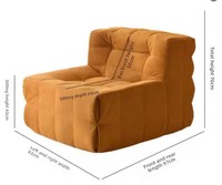 Fauteuil simple moderne et simple, compressé sous vide, en mousse haute densité, fauteuil de loisirs pour salon, chambre à coucher, meubles