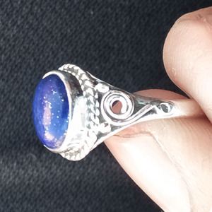 Anillo de piedras preciosas de lapislázuli para mujeres y niñas, joyería de plata de ley 925 hecha a medida, venta al por mayor, anillos de plata fina, joyería - Product Image 3