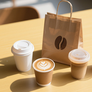 Vasos de Papel Aislantes Desechables de Doble Pared para Café con Logotipo y Color Personalizados de 8 oz, 10 oz, 12 oz y 16 oz con Tapas para Llevar - Product Image 6