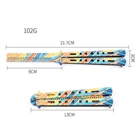 Pratique Formation En Acier Inoxydable En Plein Air Papillon Formation Couteaux Papillon Peigne Couteau Formateur Papillon Balisong Formateur
