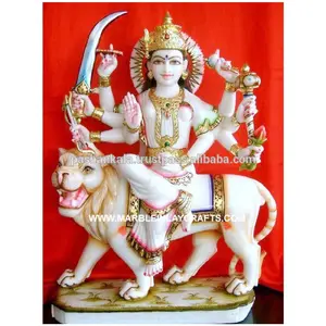 Estatua de mármol blanco Durga Maa - Product Image 1