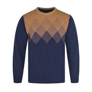 Pull-over homme en laine/acrylique couleur moutarde, de haute qualité, avec logo personnalisé, respirant, séchage rapide, manches longues, coupe classique, style hiver - Product Image 2