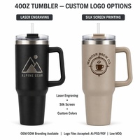 Kingze Tasse de voyage isolée en acier inoxydable de 40 oz avec logo personnalisé Tasse à café avec poignée et paille