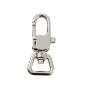 Clipon AK211T-M-017-NKL, crochet pivotant à verrouillage automatique en métal, brevet US/UE, haute résistance, adapté aux produits d'extérieur, collier pour animaux de compagnie - Product Image 1