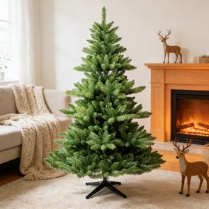 Sapins de Noël en <span class=keywords><strong>sapin</strong></span> de qualité supérieure, sensation naturelle, 90 cm, 120 cm, 150 cm, 180 cm, 210 cm, 240 cm, avec support métallique - Product Image 6