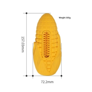 Nuevo diseño de maíz, juguete carnoso para masticar mascotas con sonido <span class=keywords><strong>Natura</strong></span>, cepillo de dientes de goma para <span class=keywords><strong>perros</strong></span>, juguetes y accesorios para masticar molares chirriantes para mascotas - Product Image 4