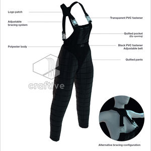 De cuero acolchado general Salopette Femme - Product Image 2