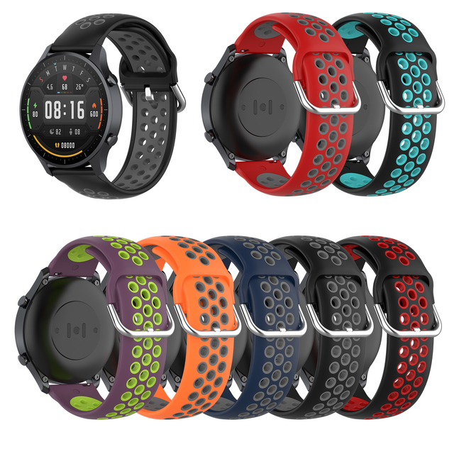 Tschick 22mm Replacement Silicone Smartwatch Band Strap Color Smart Wristband Bracelet Watch Accessories for Xiaomi Mi Watch