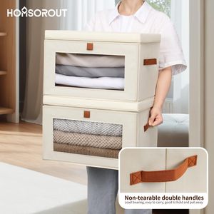 Wholesale Modern Foldable Fabric Three-Layer Storage Bins with Lids Stackable Clothes Organizer <strong>Boxes</strong> for <strong>Wardrobe</strong> - Product Image 5