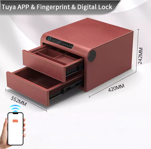 CEQSAFE Coffre-fort numérique intelligent à tiroir coulissant double couche avec empreinte digitale, Wi-Fi et Bluetooth pour bijoux et argent - Product Image 4