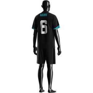 Maillots de football américain personnalisés à séchage rapide avec logo de club, col en V, en maille, rembourrés, à compression, à manches courtes - Product Image 4