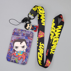 Porte-cartes d'autobus en polyester écologique de haute qualité avec long cordon pour étudiants, Captain America, Batman, <span class=keywords><strong>Superman</strong></span> - Product Image 2