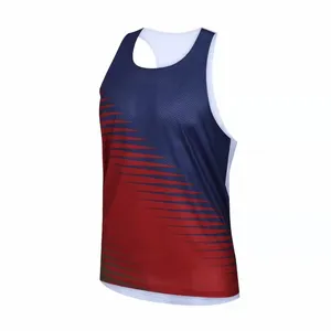 Camiseta deportiva de moda para hombre, chaleco 2022 de poliéster para correr, Maratón, gimnasio, sublimación, logo personalizado, verano 100%