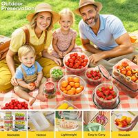 Conteneur de stockage de haute qualité en gros, conteneur alimentaire en plastique de qualité alimentaire, boîte à lunch réutilisable