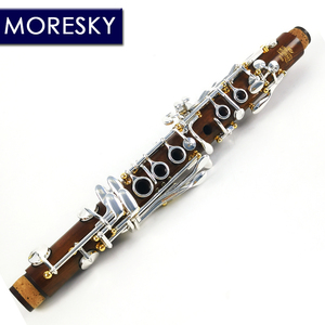 Clarinete MORESKY Eb de Madera de Redwood Mopane/Ebano, Niquelado, 18 Llaves, Personalizado ME8 - Product Image 5