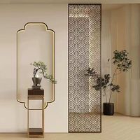 Fer Art moderne en acier inoxydable et cloison en verre écran élégant et diviseur de pièce pour hall d'entrée produit haut de gamme