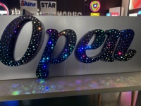 Enseigne en acrylique avec logo personnalisé, lettres LED étoilées, lettres éclairées en relief