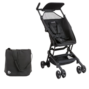 Poussette de voyage ultra compacte et légère pour bébés et tout-petits, noire - Product Image 1
