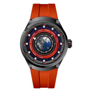 인기 상품 불소고무 스트랩 시계 지구 우주 손목시계 남성용 자동 기계식 시계 - Product Image 2
