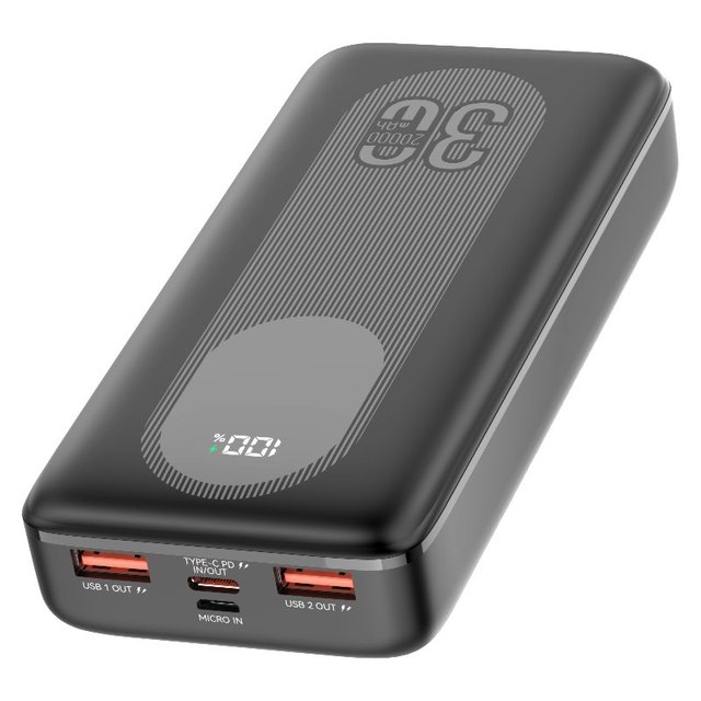 20000mAh 30W Fast Charging Power Bank PD 30W Type-C Portable Charger with 2 USB-A 22.5W Output Li-polymer Battery Pack for Phone