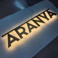 Lettres en relief 3D personnalisées avec éclairage LED, enseigne de magasin illuminée, signalétique publicitaire extérieure imperméable pour hôtels, centres commerciaux, bars