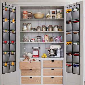 Best Selling Foldable 12-Pocket Fabric Over the Door Storage Organizer with Metal Hooks Space-Saving Hanging Wardrobe <b>Organiser</b> - Product Image 2