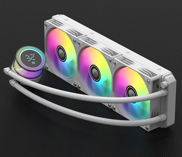 Baidi 360  Water CPU Cooler 360mm Radiator with ARGB Air Volume Display for Computer Case 12VDC Rated Water Cooling Type